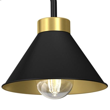 Nástěnná lampa DEMET 1xE27/60W/230V černá/zlatá