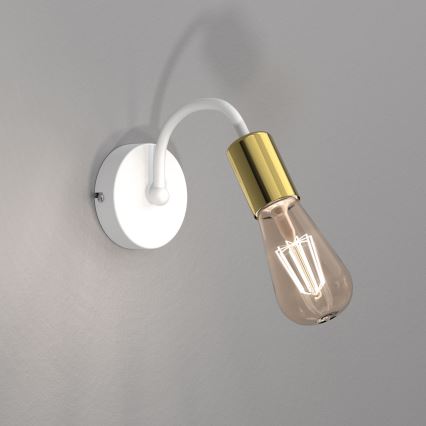 Nástěnná lampa DOW 1xE27/60W/230V bílá/zlatá