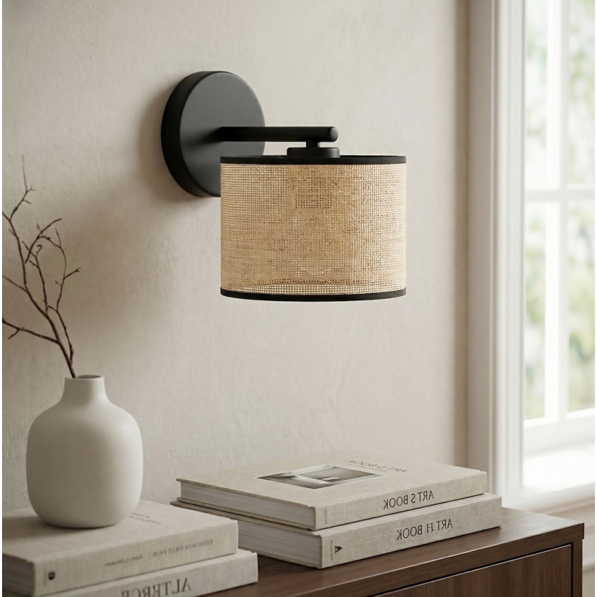 Nástěnná lampa ECO 1xE27/15W/230V béžová/ratan
