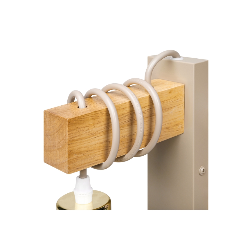 Nástěnná lampa ELEN 1xE27/35W/230V béžová/zlatá/hnědá