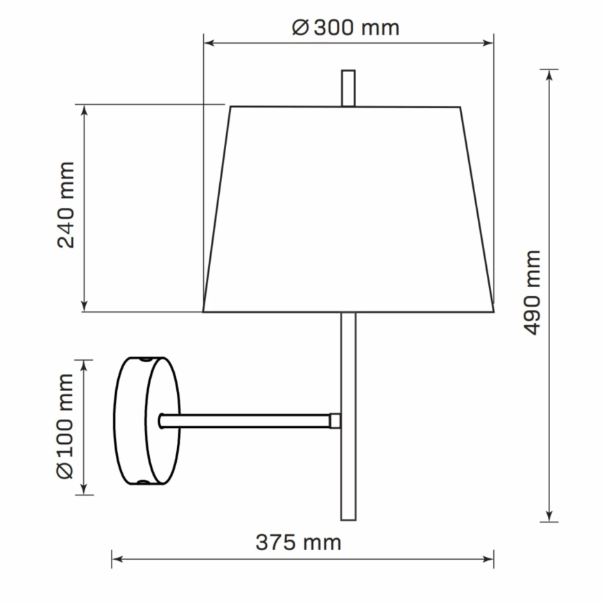 Nástěnná lampa ELENA 1xE27/20W/230V bílá