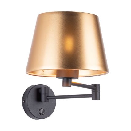 Nástěnná lampa GLORY 1xE27/15W/230V zlatá/černá