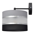 Nástěnná lampa HELEN 1xE27/15W/230V černá/šedá/stříbrná