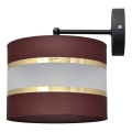 Nástěnná lampa HELEN 1xE27/15W/230V hnědá/černá/zlatá