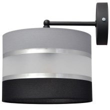 Nástěnná lampa HELEN 1xE27/60W/230V černá/šedá/stříbrná
