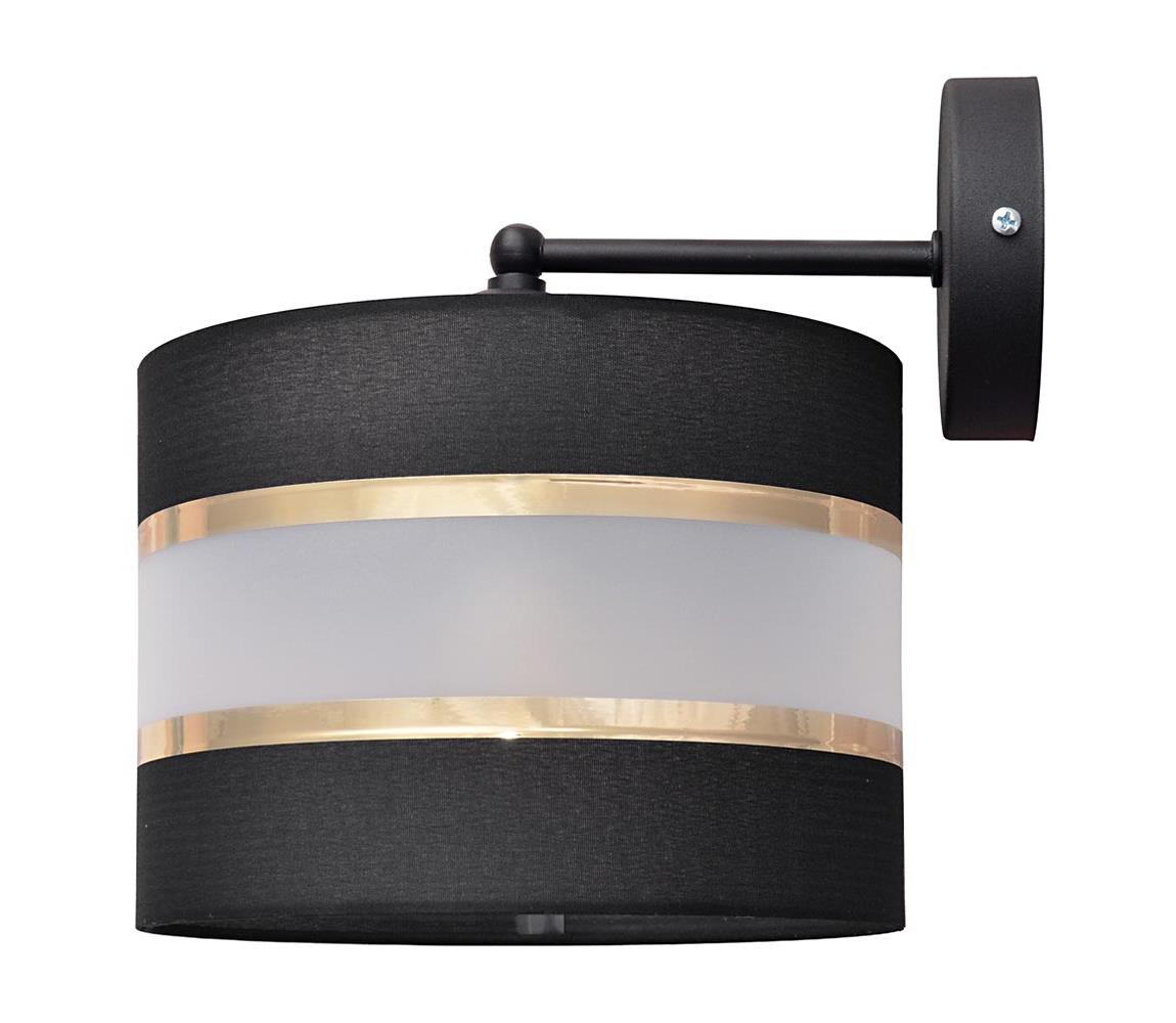 Helam Nástěnná lampa HELEN 1xE27/60W/230V černá/zlatá HE1223