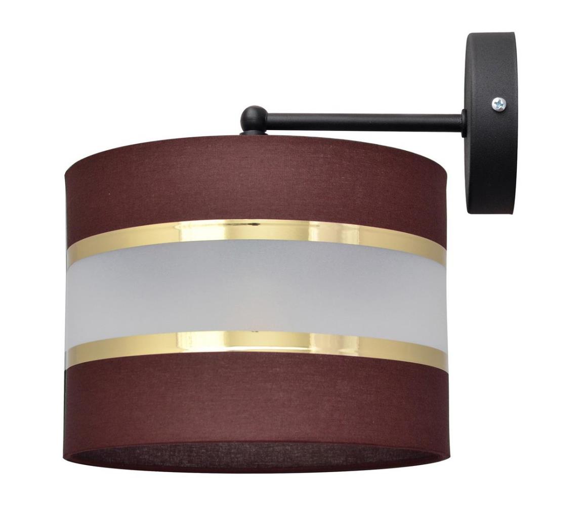 Helam Nástěnná lampa HELEN 1xE27/60W/230V hnědá/černá/zlatá HE1259