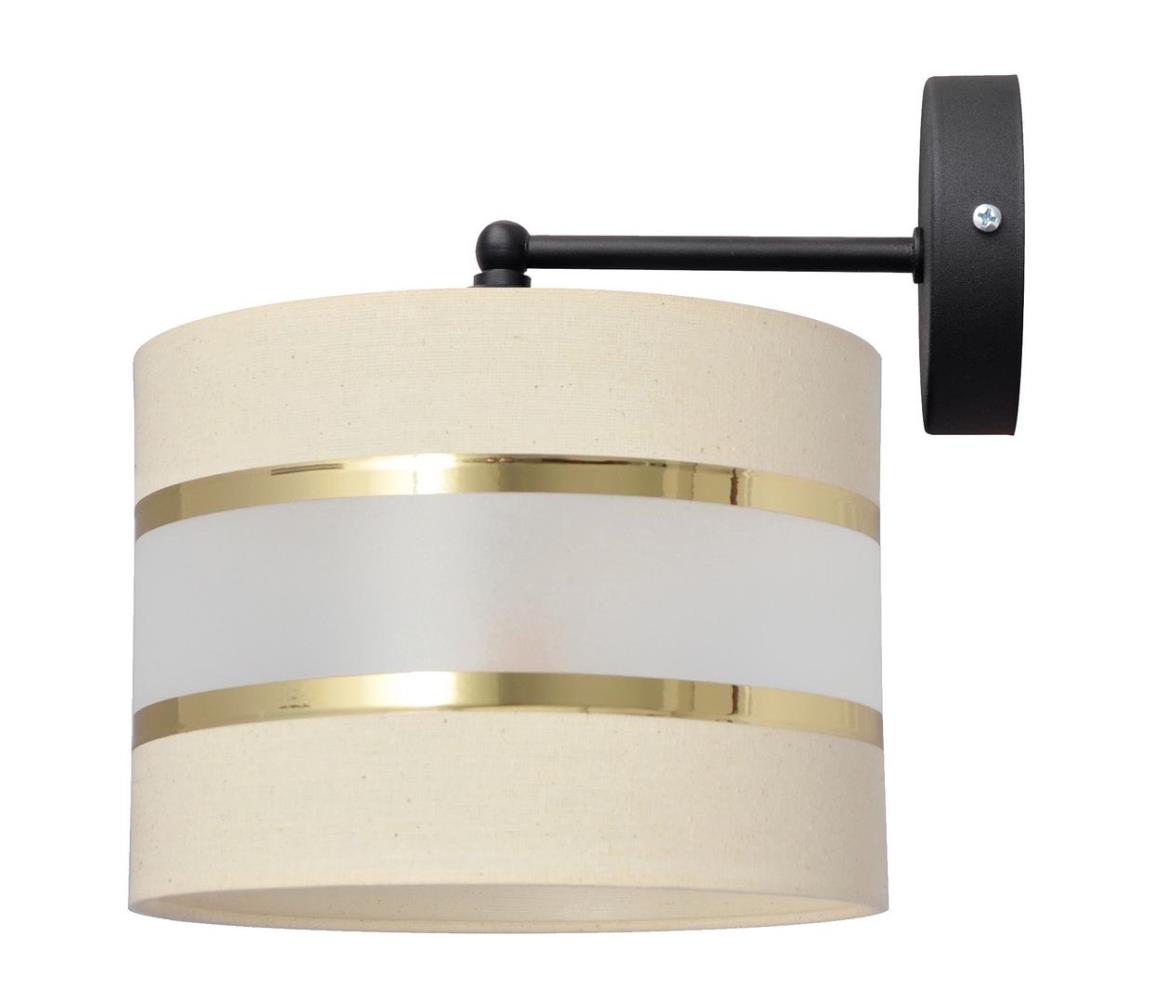 Helam Nástěnná lampa HELEN 1xE27/60W/230V krémová/černá/zlatá HE1267