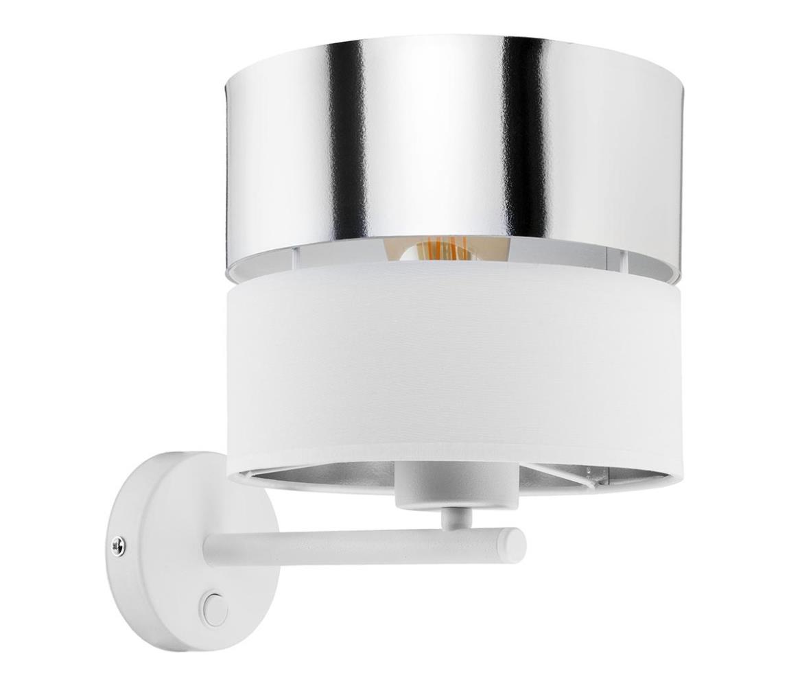 TK Lighting Nástěnná lampa HILTON 1xE27/15W/230V bílá/chrom TK4175