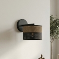 Nástěnná lampa KARBON 1xE27/15W/230V černá/hnědá