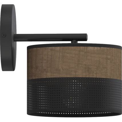 Nástěnná lampa KARBON 1xE27/15W/230V černá/hnědá