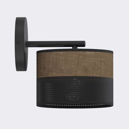Nástěnná lampa KARBON 1xE27/15W/230V černá/hnědá