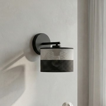 Nástěnná lampa KARBON 1xE27/15W/230V černá/šedá