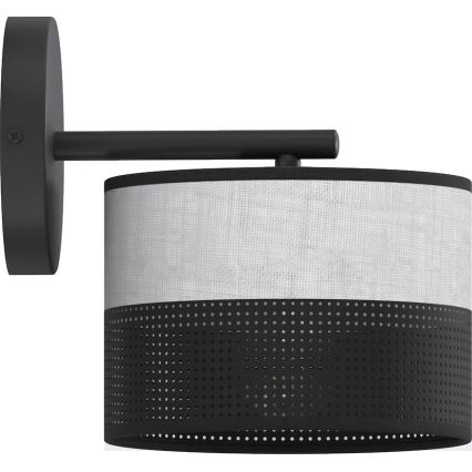 Nástěnná lampa KARBON 1xE27/15W/230V černá/šedá