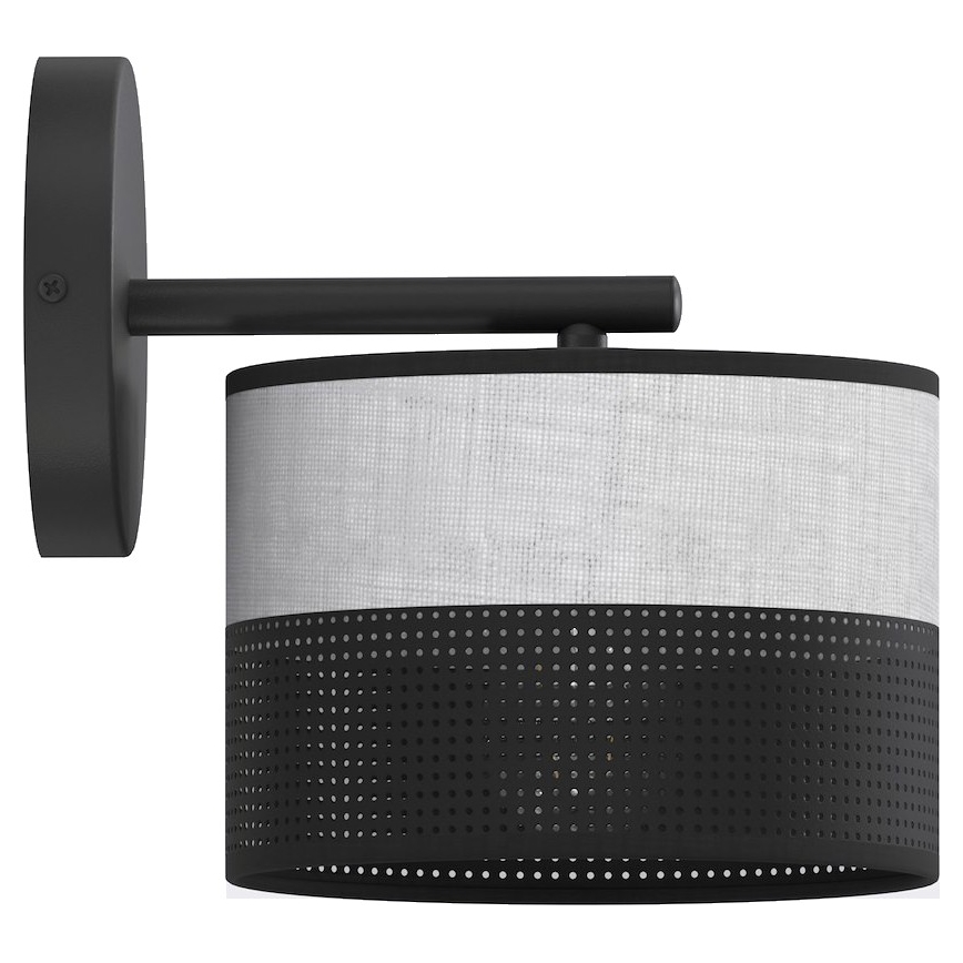 Nástěnná lampa KARBON 1xE27/15W/230V černá/šedá