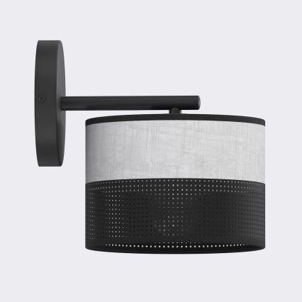 Nástěnná lampa KARBON 1xE27/15W/230V černá/šedá