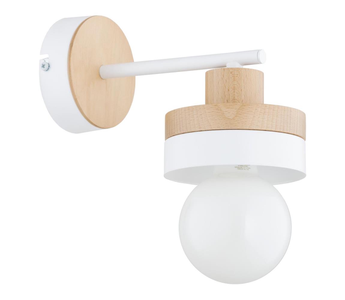 Nástěnná lampa LARSO 1xE27/15W/230V bílá/béžová 91536 – Alasans