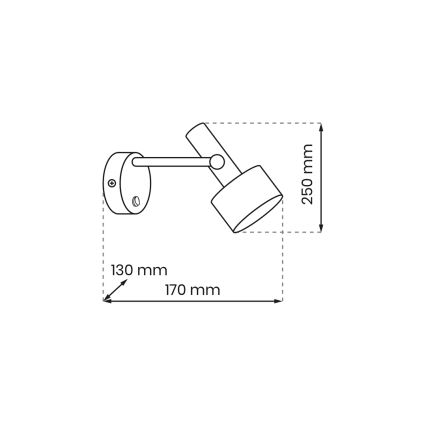 Nástěnná lampa LINTERNA 1xGX53/12W/230V černá