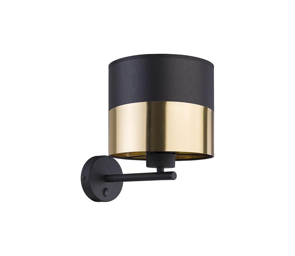 Nástěnná lampa LONDYN 1xE27/15W/230V černá/zlatá 3475 – Alasans