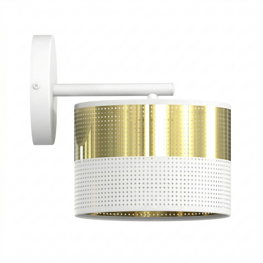 Nástěnná lampa LUX 1xE27/15W/230V bílá/zlatá