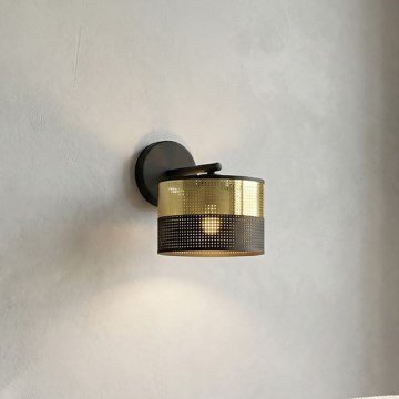 Nástěnná lampa LUX 1xE27/15W/230V černá/zlatá
