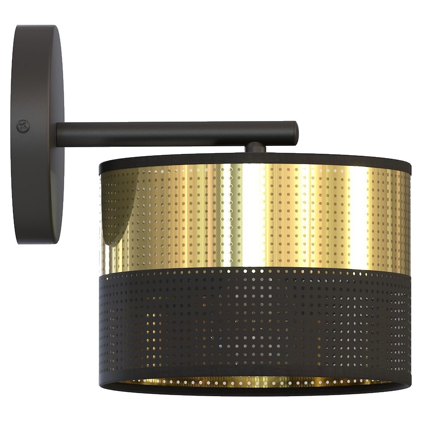 Nástěnná lampa LUX 1xE27/15W/230V černá/zlatá
