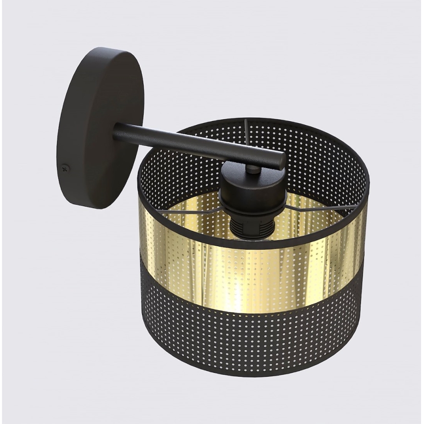 Nástěnná lampa LUX 1xE27/15W/230V černá/zlatá
