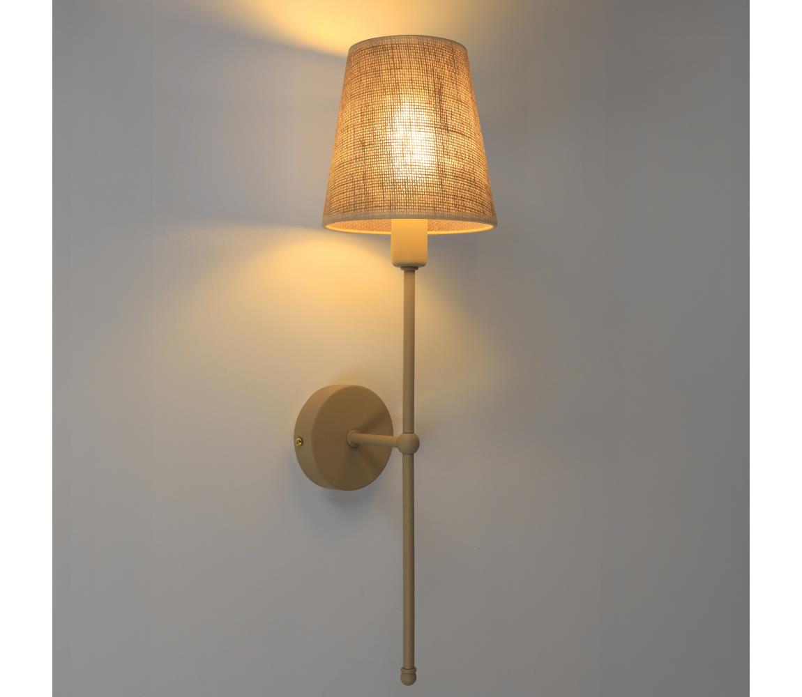 Nástěnná lampa MADELA 1xE14/40W/230V juta/béžová 0244 Béžová,Hnědá – Alasans
