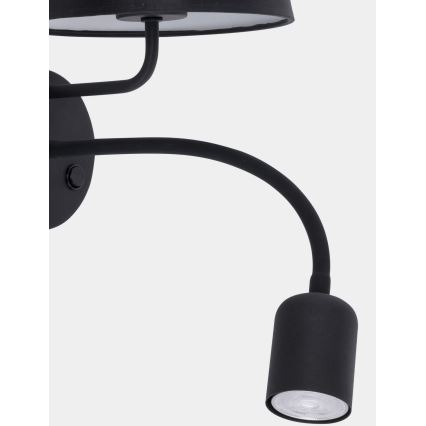 Nástěnná lampa MAJA 1xE27/15W/230V + 1xGU10/10W/230V černá