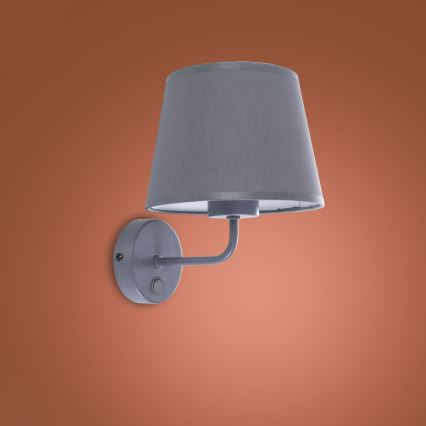 Nástěnná lampa MAJA 1xE27/15W/230V šedá