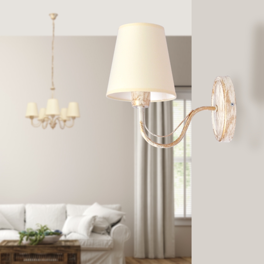 Nástěnná lampa MALBO 1xE27/15W/230V béžová