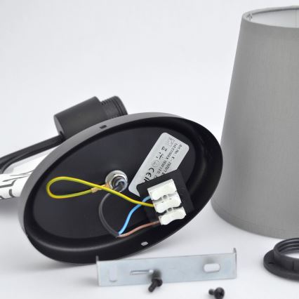 Nástěnná lampa MALBO 1xE27/15W/230V šedá/černá