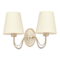Nástěnná lampa MALBO 2xE27/15W/230V béžová