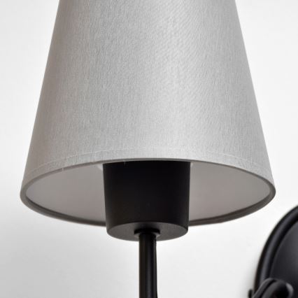 Nástěnná lampa MALBO 2xE27/15W/230V šedá/černá
