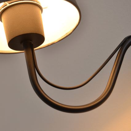 Nástěnná lampa MALBO 2xE27/15W/230V šedá/černá