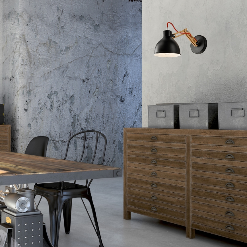 Nástěnná lampa MARCELLO 1xE27/60W/230V buk