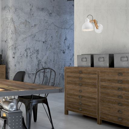 Nástěnná lampa MARCELLO 1xE27/60W/230V buk