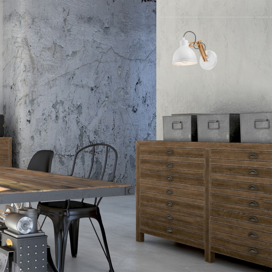 Nástěnná lampa MARCELLO 1xE27/60W/230V buk