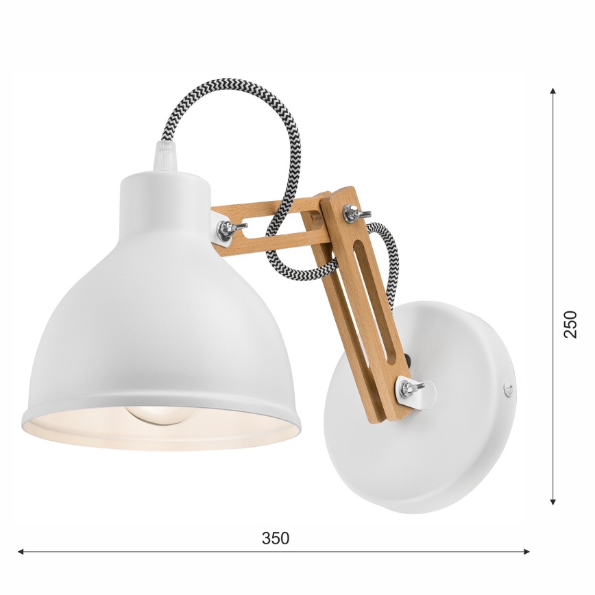 Nástěnná lampa MARCELLO 1xE27/60W/230V buk
