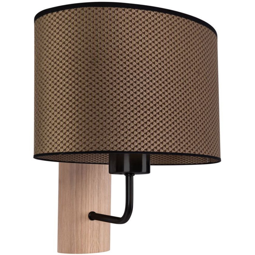 Nástěnná lampa MERCEDES 1xE27/25W/230V hnědá/dub