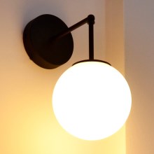 Nástěnná lampa MOON 1xE27/15W/230V černá