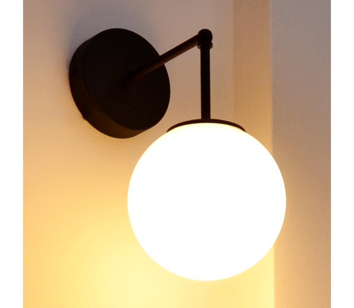 Nástěnná lampa MOON 1xE27/15W/230V černá