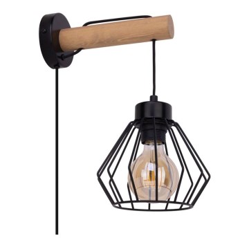 Nástěnná lampa MUG 1xE27/15W/230V borovice