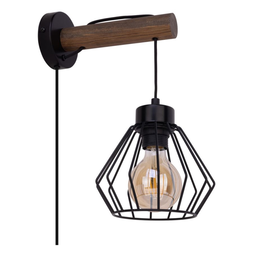 Nástěnná lampa MUG 1xE27/15W/230V borovice