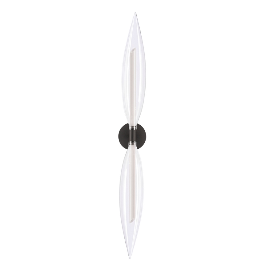 Nástěnná lampa NORDIC 2xG9/5W/230V černá/čirá