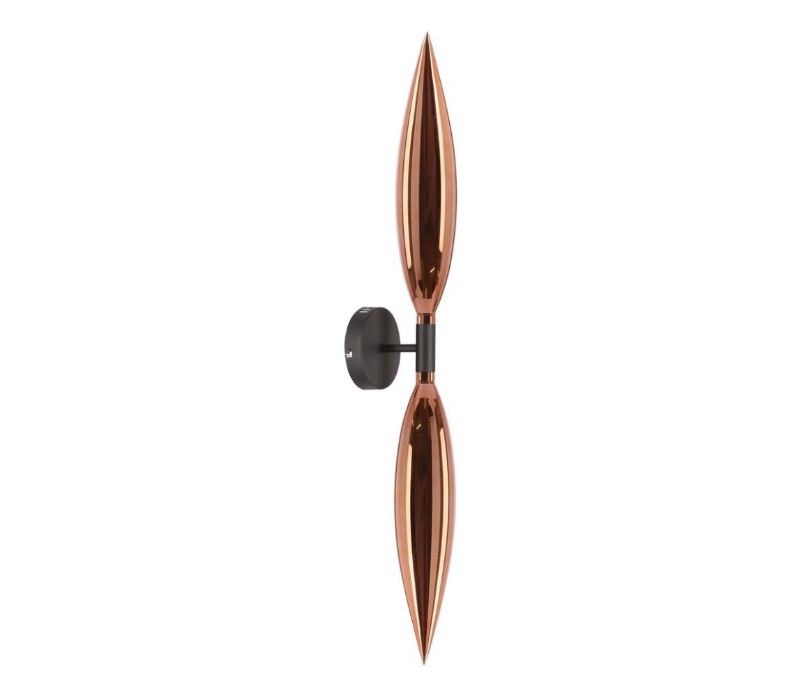 Nástěnná lampa NORDIC 2xG9/5W/230V černá/měděná 22-55149 – Alasans