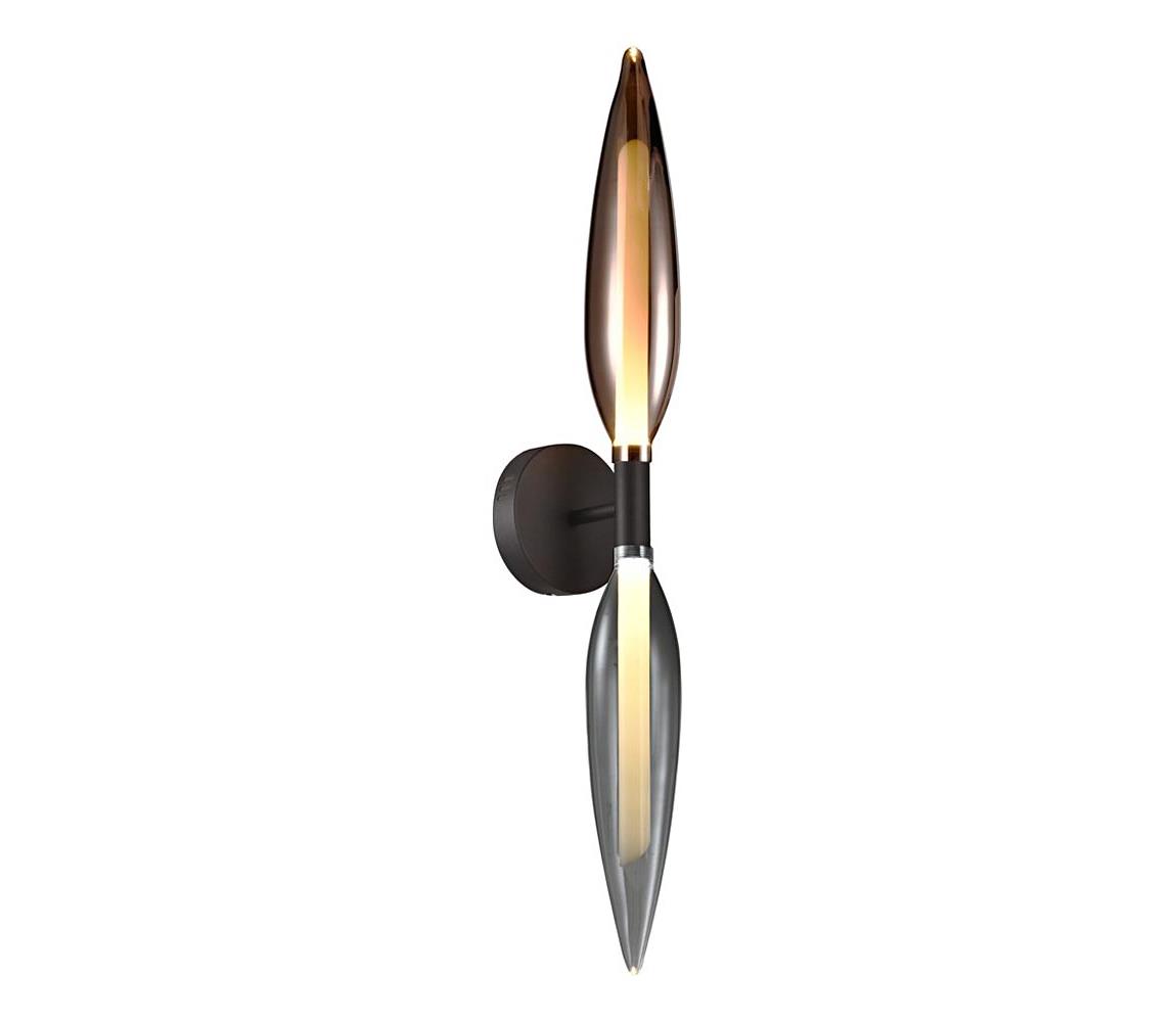 Nástěnná lampa NORDIC 2xG9/5W/230V černý chrom/měděná 22-51165 Měděná,Černý chrom – Alasans