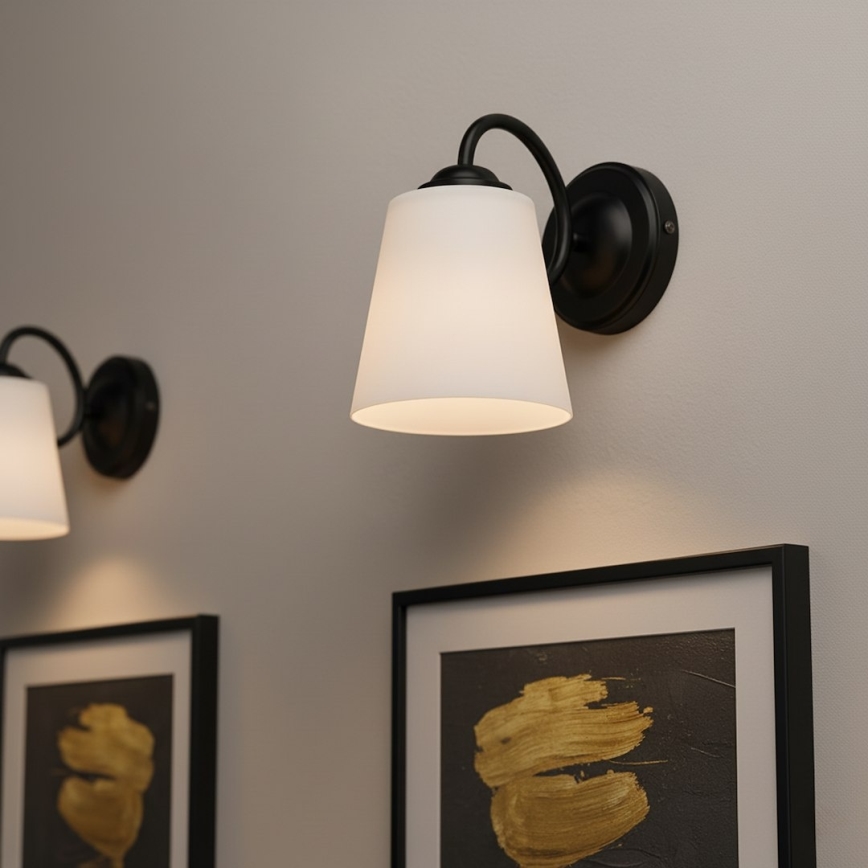 Nástěnná lampa PAFOS 1xE27/15W/230V černá