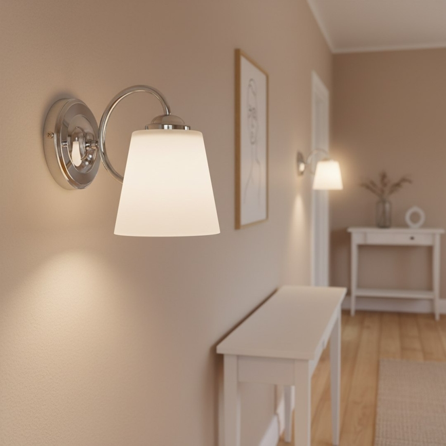 Nástěnná lampa PAFOS 1xE27/15W/230V lesklý chrom