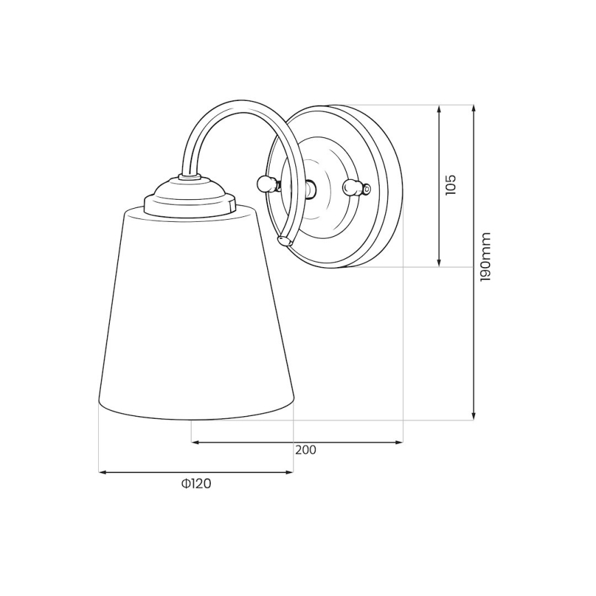 Nástěnná lampa PAFOS 1xE27/15W/230V zlatá